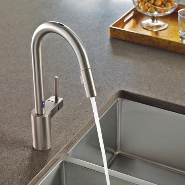 Moen 7565EWSRS -Align MotionSense Wave One-Handle High Arc Pulldown Kitchen faucet - Spot Resist Stainless Steel