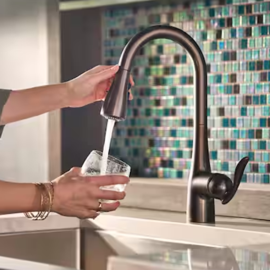 Moen 7594EWORB - Arbor MotionSense Wave One-Handle High Arc Pulldown Kitchen Faucet - Oil Rubbed Bronze