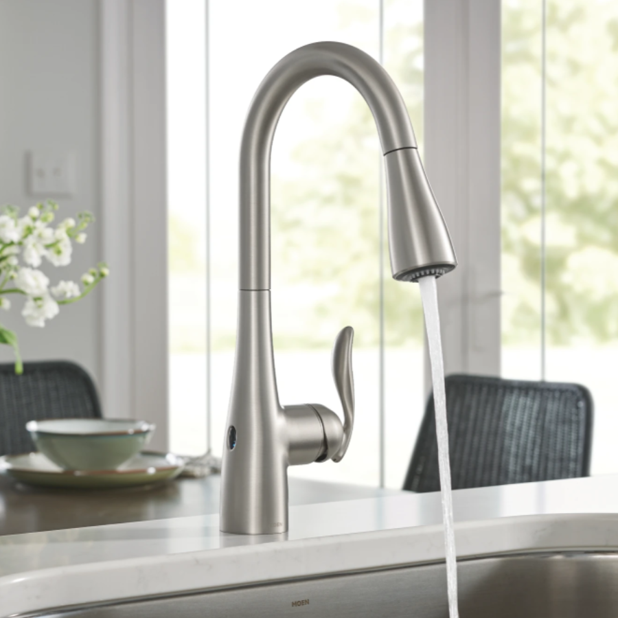 Moen 7594EWSRS - Arbor MotionSense Wave One-Handle High Arc Pulldown Kitchen Faucet - Spot Resist Stainless