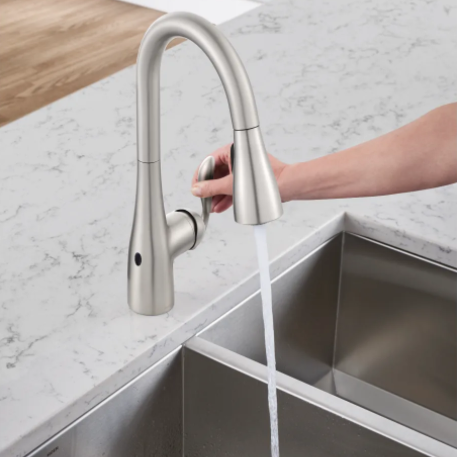 Moen 7594EWSRS - Arbor MotionSense Wave One-Handle High Arc Pulldown Kitchen Faucet - Spot Resist Stainless