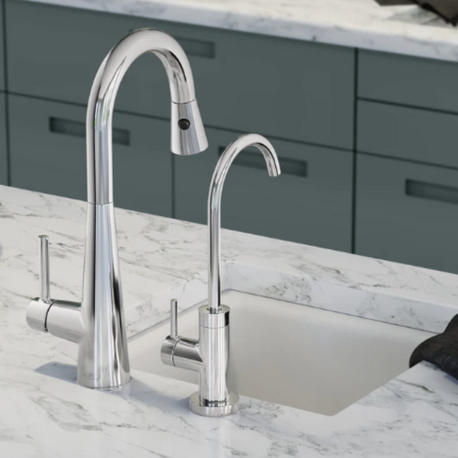 7664 - Sleek One-Handle High Arc Bar Faucet - Chrome