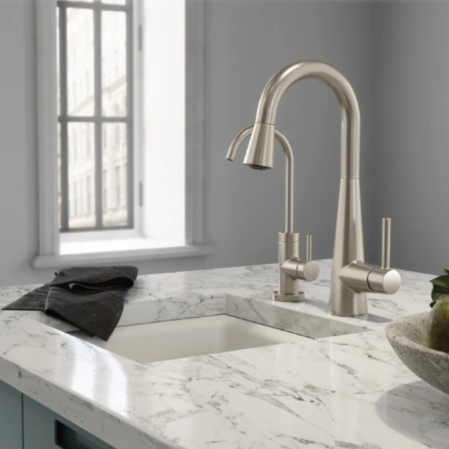 7664SRS - Sleek One-Handle High Arc Bar Faucet - Stainless