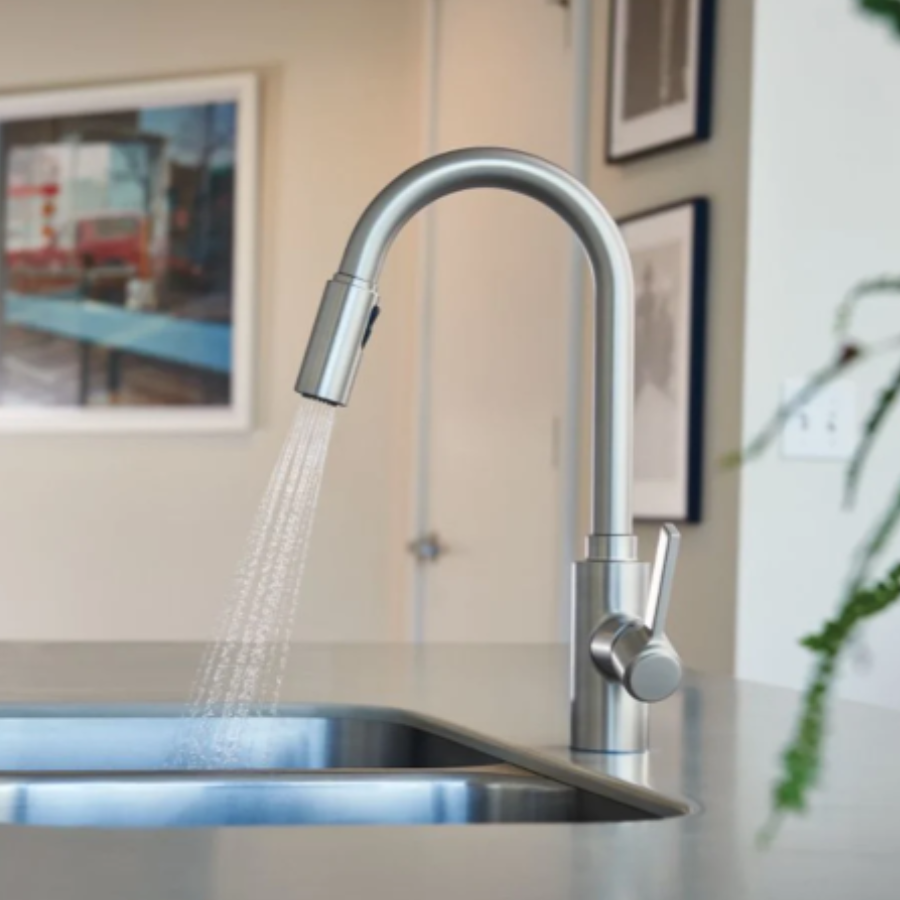 Moen 7882SRS - Genta One-Handle High Arc Pulldown Kitchen Faucet - Spot Resist Stainless