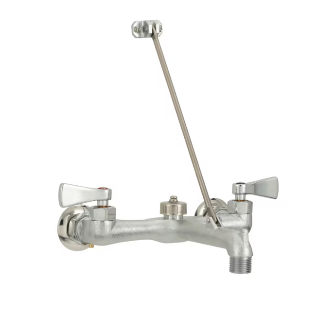 8230 - M-DURA Rough chrome two-handle service sink faucet - Rough Chrome
