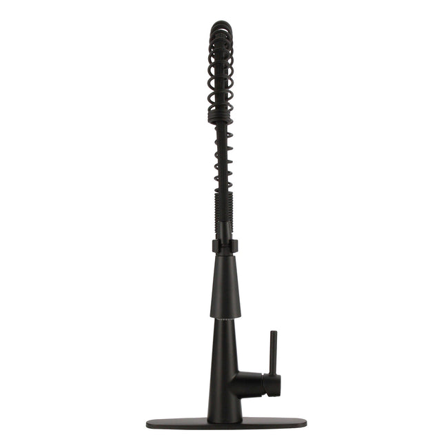 5925BL - Sleek One-Handle Pulldown Kitchen Faucet - Matte Black