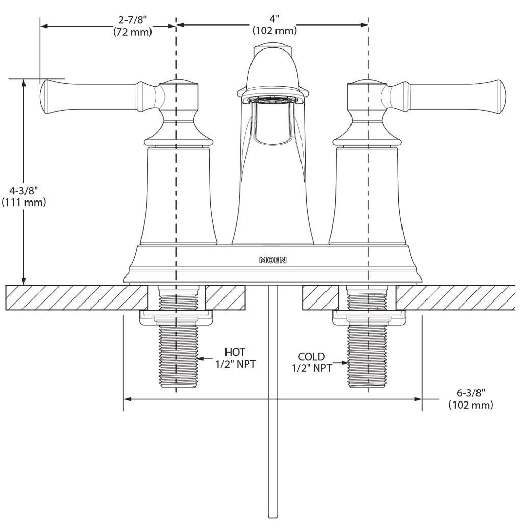 6802 - Dartmoor Two-Handle Centerset Bathroom Faucet
