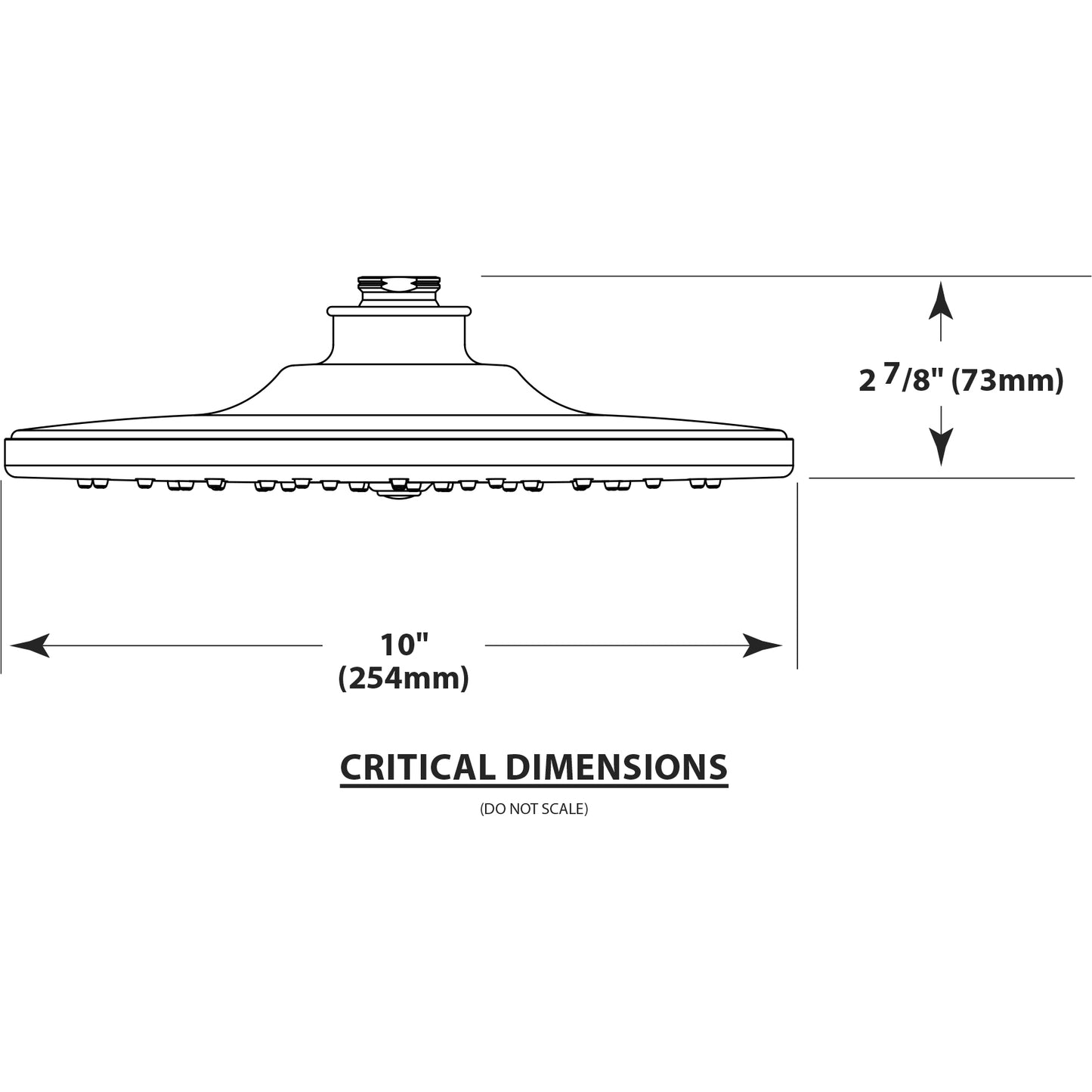 S112EP - One-Function 10" Diameter Spray Head Eco-Performance Showerhead
