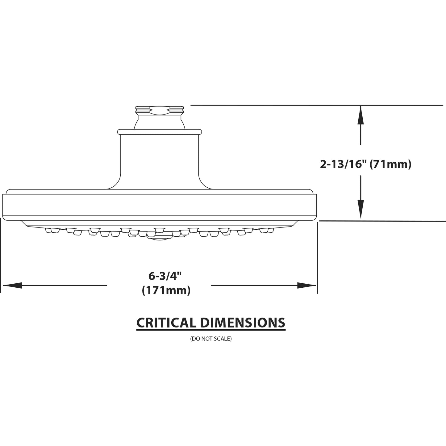 S176EP - Fina One-Function 7" Diameter Eco-Performance Rainshower Showerhead