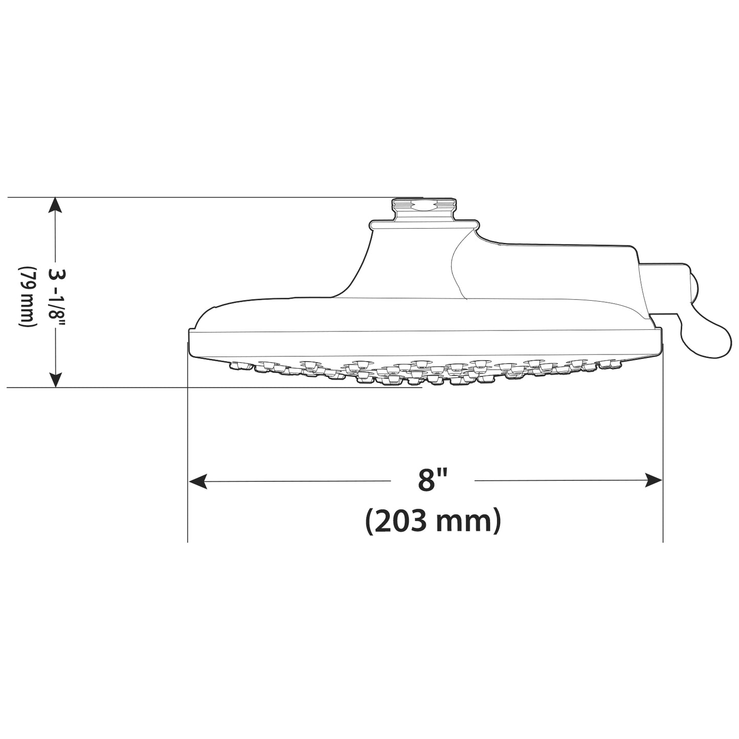 S6320EP - Two-Function 8" Diameter Spray Head Eco-Performance Rainshower