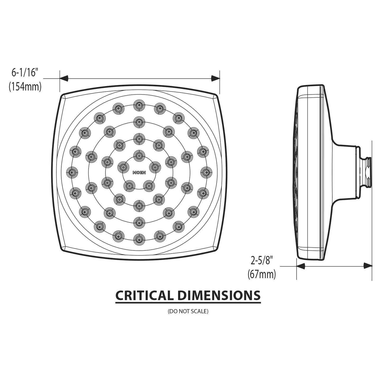 S6365EP - One-Function 6" Diameter Spray Head Eco-Performance Rainshower