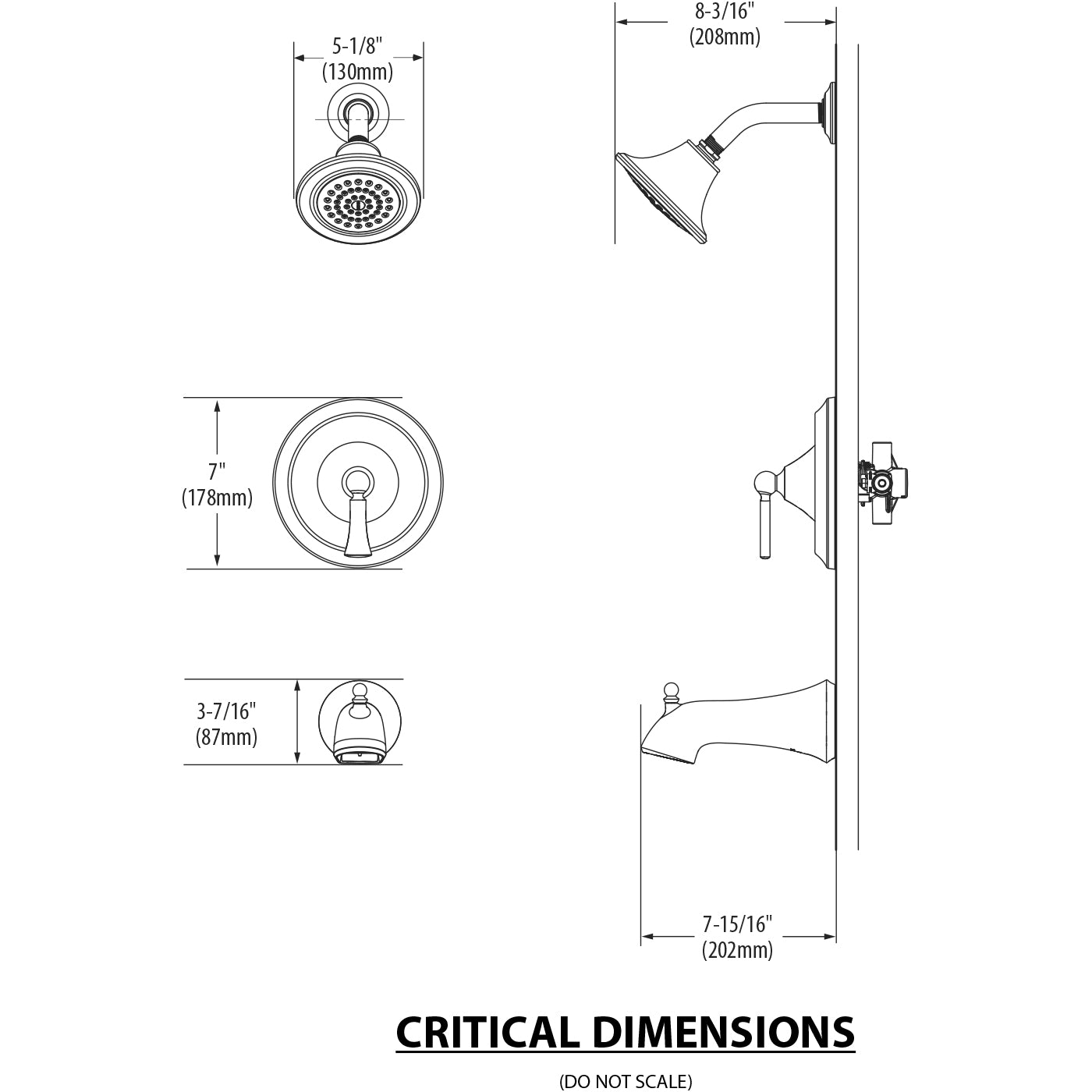 T4502EP - Wynford Posi-Temp Pressure Balanced Shower Trim