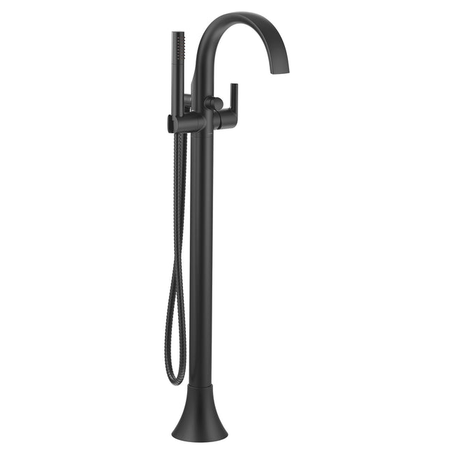 Doux Matte Black One-Handle Tub Filler Including Handheld Shower