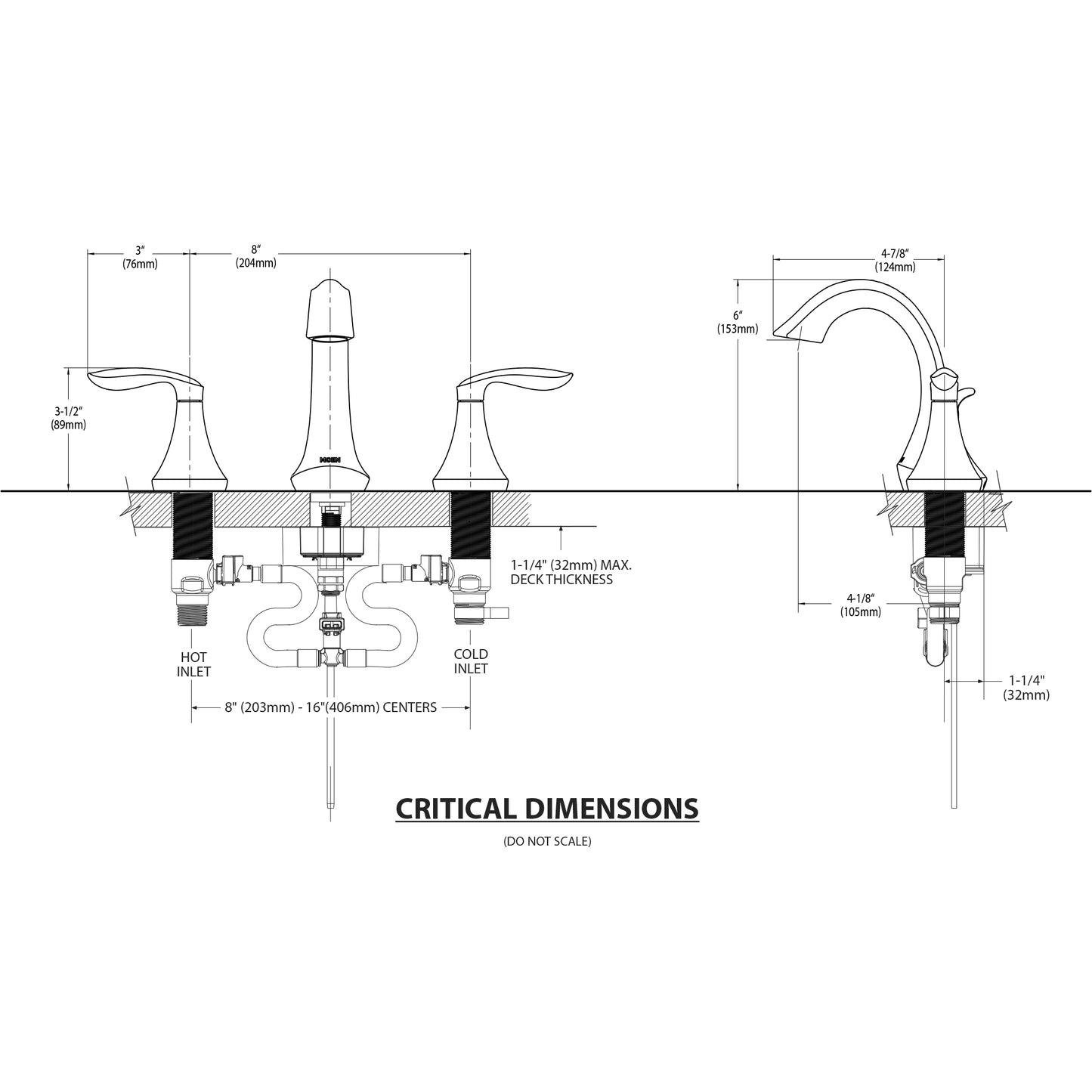 T6420 - Eva Two-Handle High Arc Bathroom Faucet - Trim Only