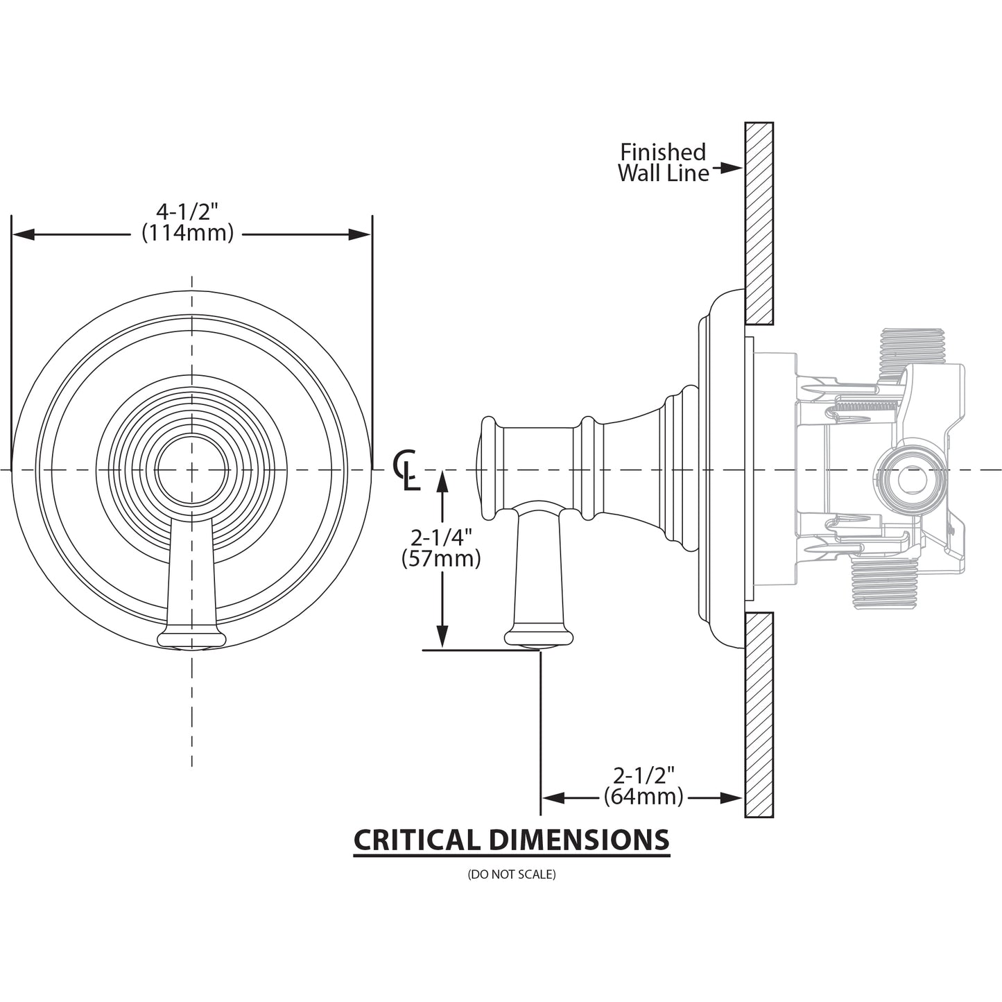 UT4301 - Belfield M-CORE Diverter Trim for 2 or 3 Functions