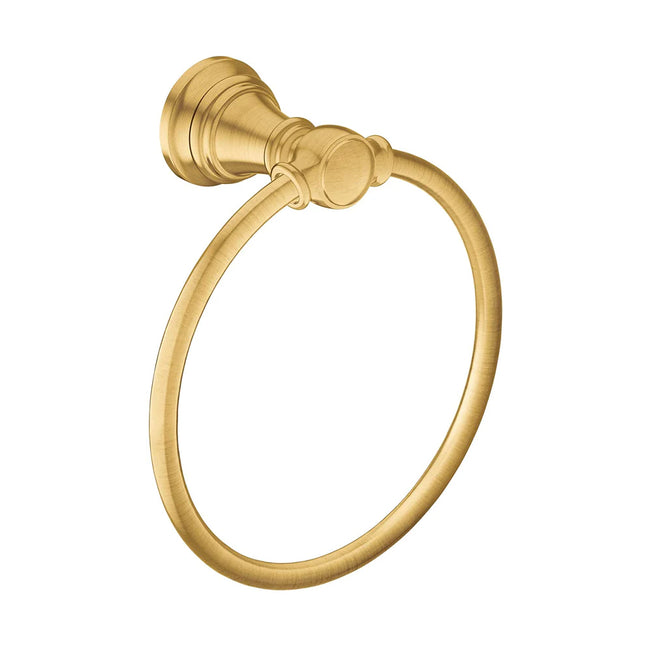 YB8486BG - Weymouth Bathroom Hand Towel Ring in Brushed Gold