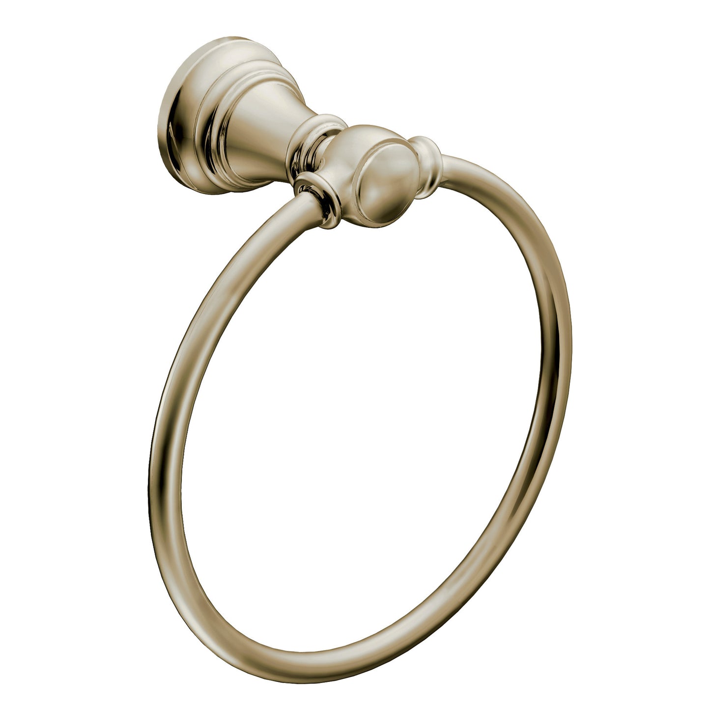 YB8486NL - Weymouth 6-1/2" Round Closed Towel Ring - Polished Nickel