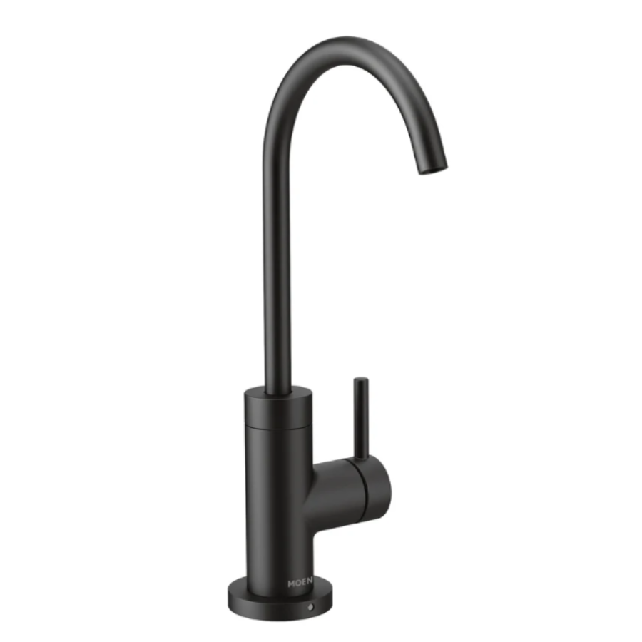 S5530BL -Sip Modern Chrome One-Handle High Arc Beverage Faucet - Matte Black