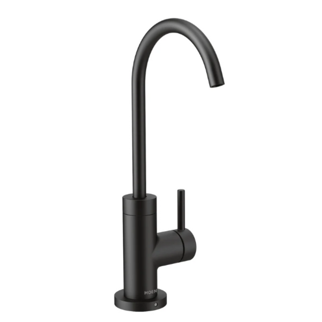 S5530BL -Sip Modern Chrome One-Handle High Arc Beverage Faucet - Matte Black