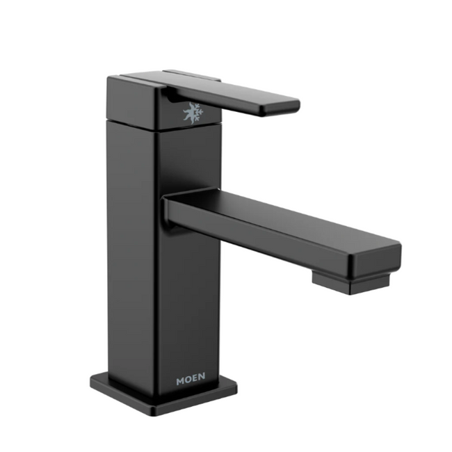 S6710BL - 90 Degree One-Handle Low Arc Bathroom Faucet - Matte Black