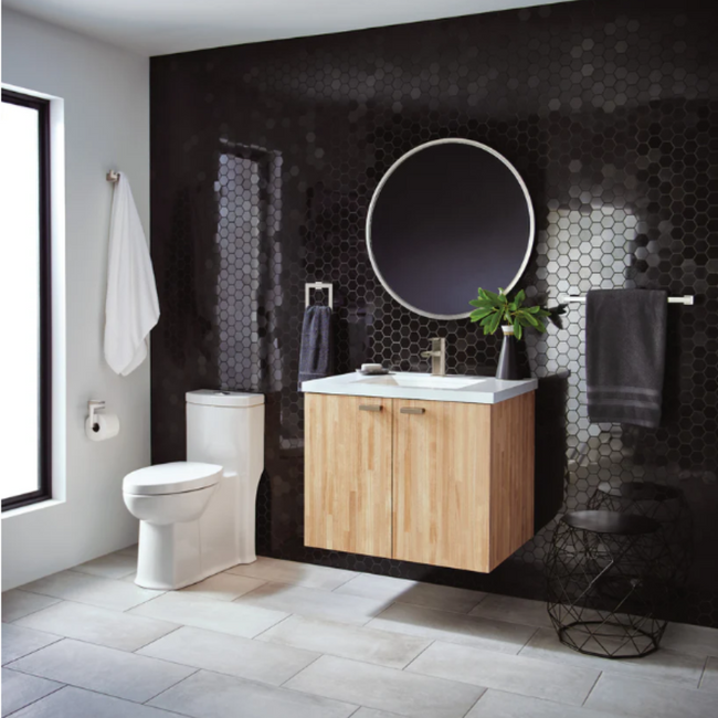 S6710BL - 90 Degree One-Handle Low Arc Bathroom Faucet - Matte Black