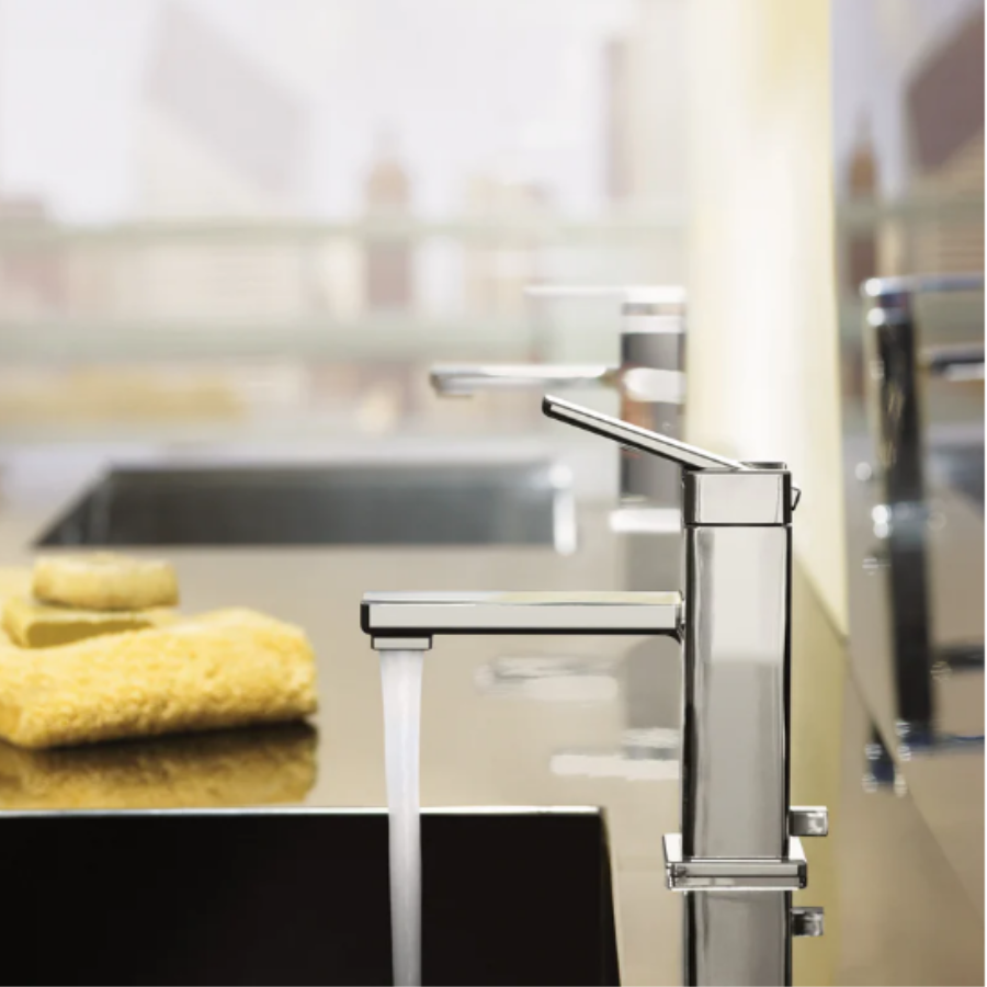 S6710BL - 90 Degree One-Handle Low Arc Bathroom Faucet - Matte Black