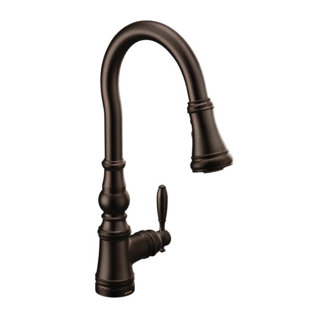 S73004ORB -Weymouth One-Handle High Arc Pulldown Kitchen Faucet - Oil Rubbed Bronze
