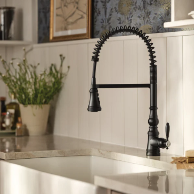 S73104ORB - Weymouth One-Handle High Arc Pulldown Kitchen Faucet - Oil Rubbed Bronze