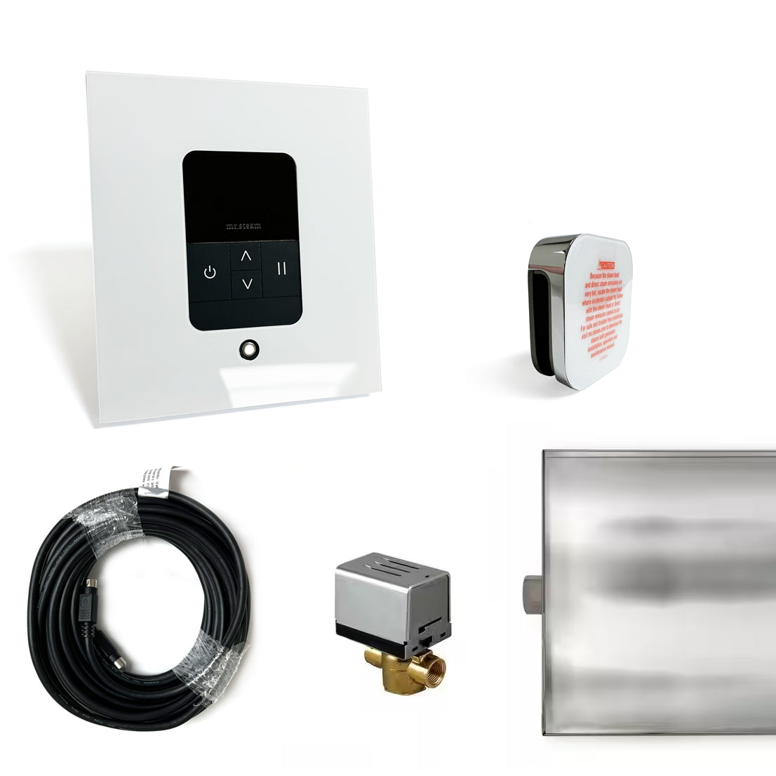 Basic Butler Steam Generator Control Kit - White / Chrome