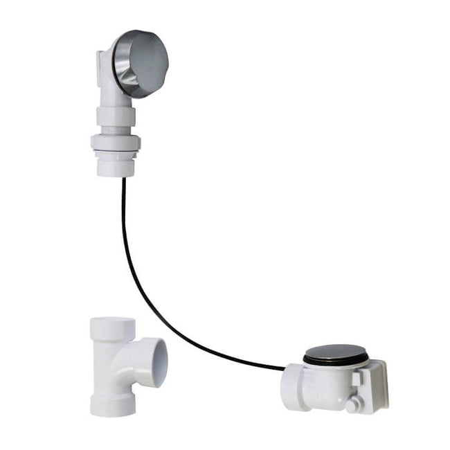 BWO40S45A2 - Cable Operated Bath Waste & Overflow Drain - Less Trim - 23" to 36" Tub Depth