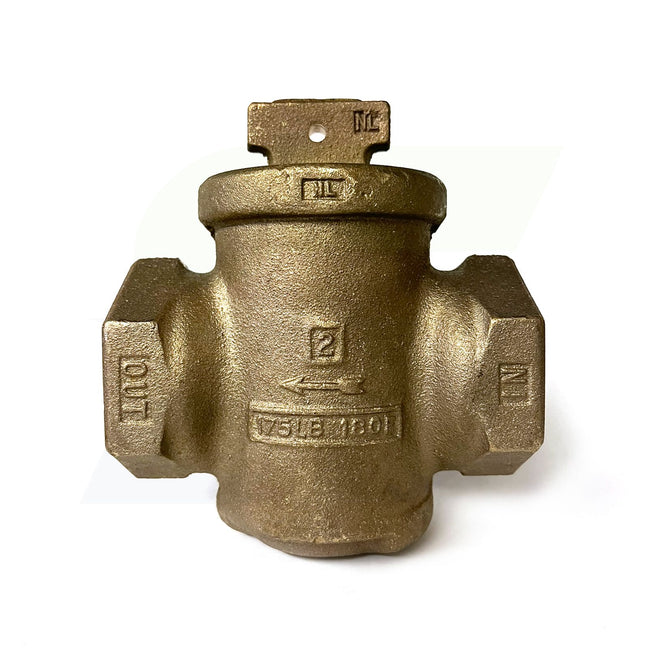 10284-550N - 2" Inline Ball Curb Stop Valve with Drain - FIP x FIP