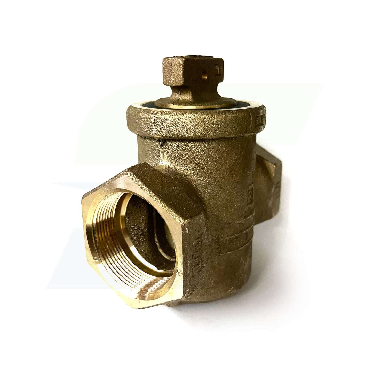 10284-550N - 2" Inline Ball Curb Stop Valve with Drain - FIP x FIP
