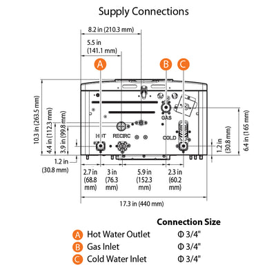 NHW700-199AE Non-Condensing Tankless Water Heater Outdoor