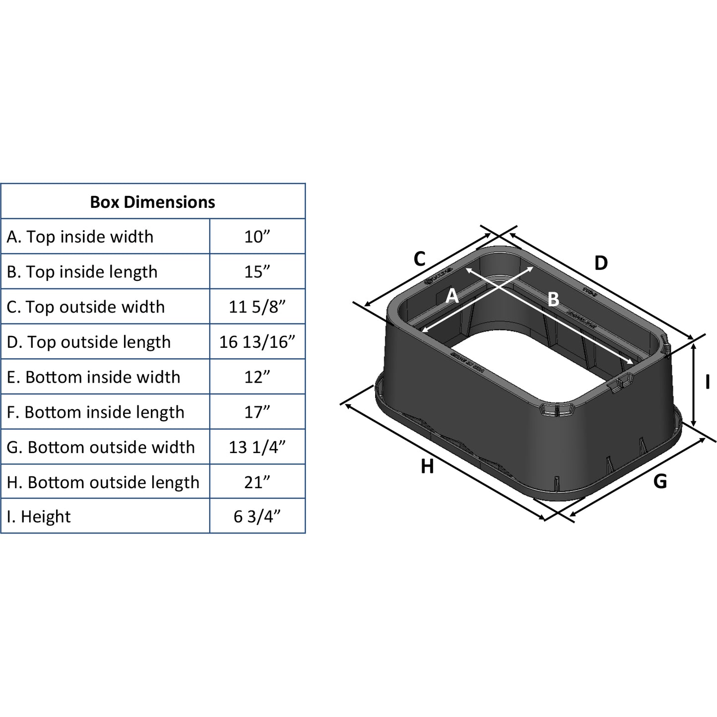 114-6- 14" x 19" x 6" Standard Series Extension Box - Green