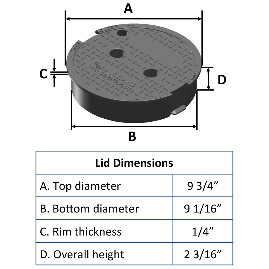 311C - 10" Round Overlapping Cover - ICV