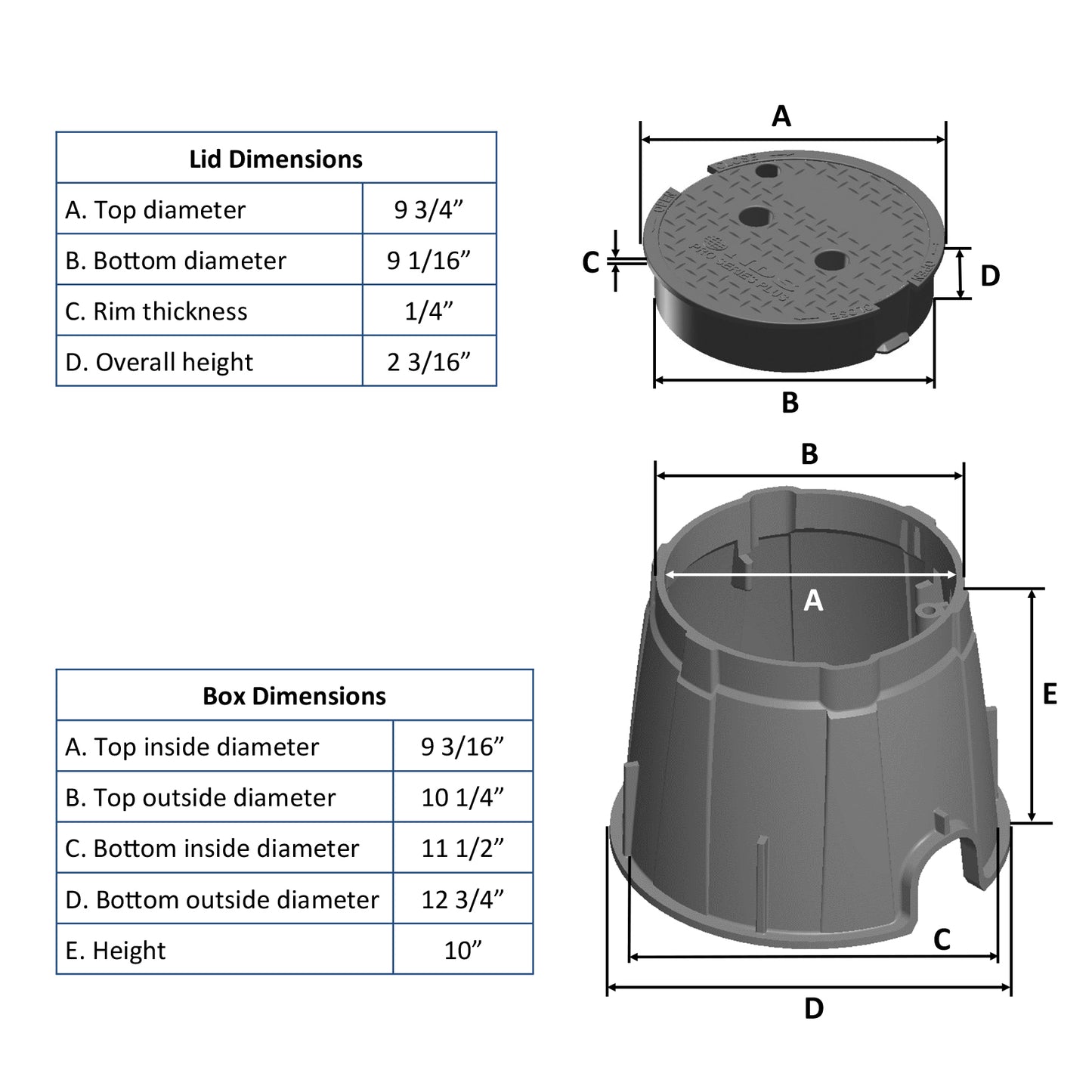 312BC - 10" Round Pro-Spec Valve Box - ICV - Green