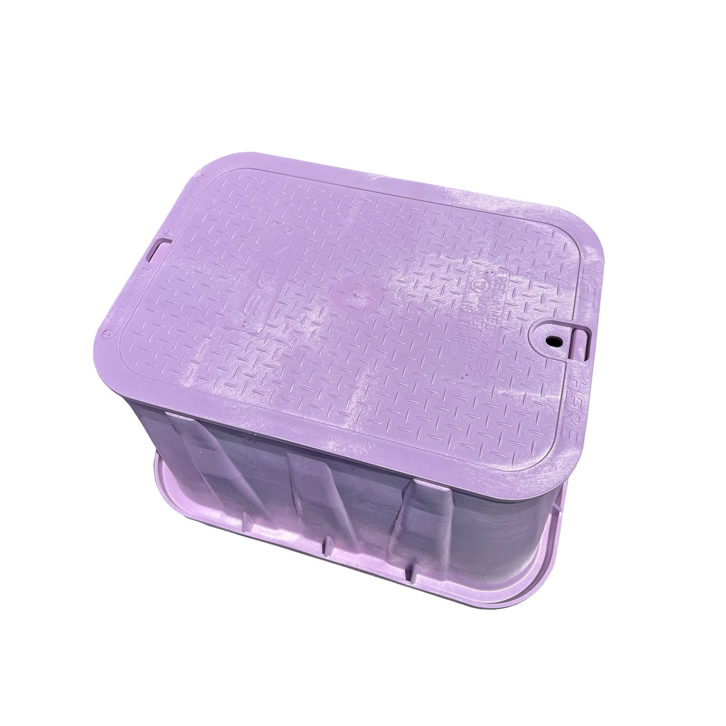 314PBCR - 14" x 19" Pro-Spec Series - Purple Box / Purple Bolt-down Cover - Reclaimed Water