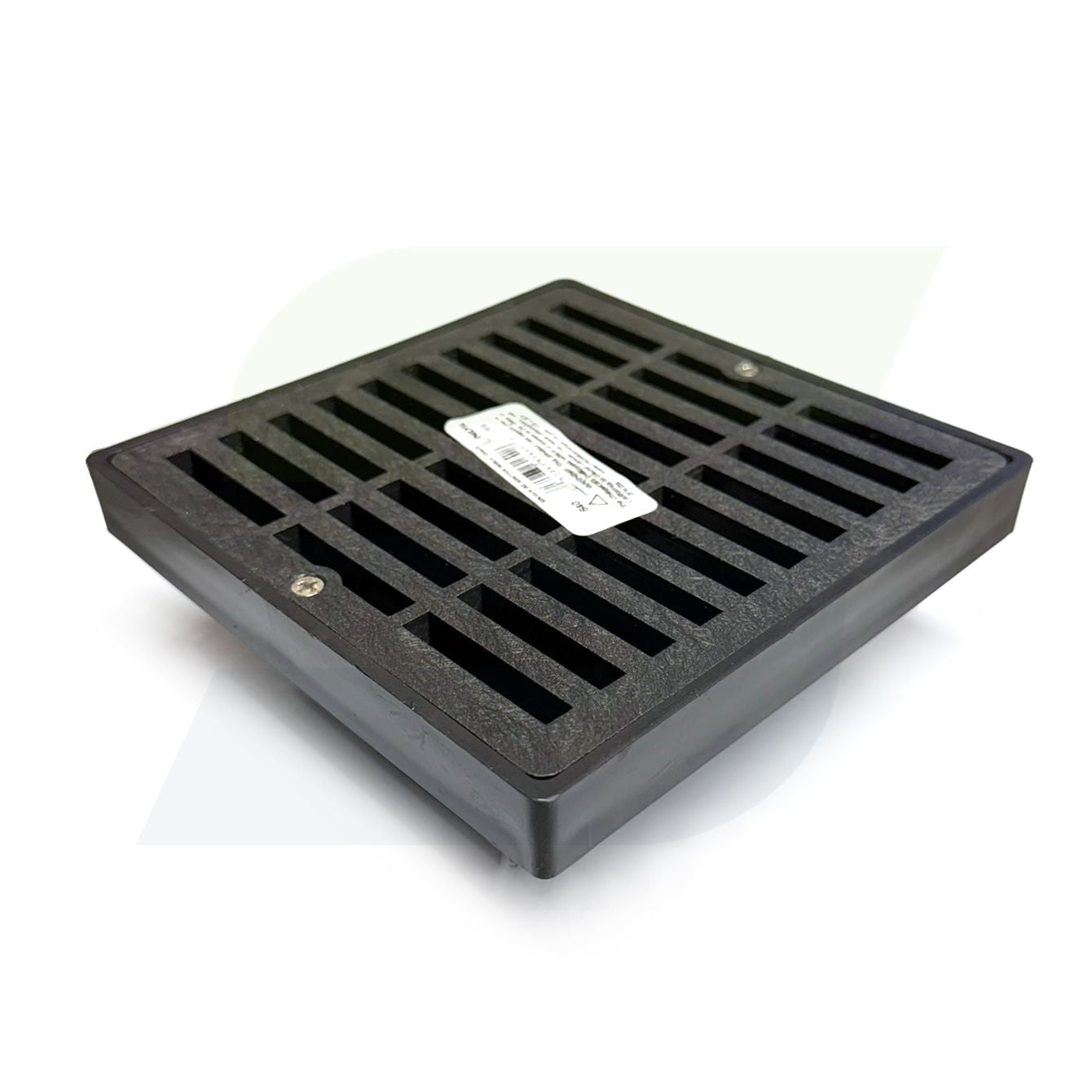 640 - 6" x 6" Square Grate with Low Profile Pipe Adapter Drain - Black