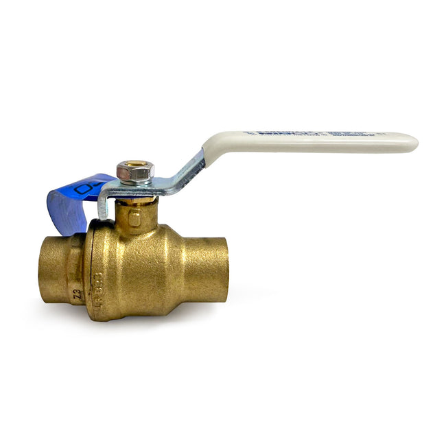 NJ998X8 - 3/4" Solder Two-Piece Lead-Free Brass Ball Valve - S-FP-600A