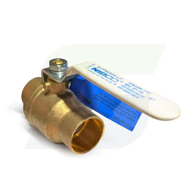 NJ998XB - 1-1/4" Solder Lead-Free Ball Valve - S-FP-600A - Brass