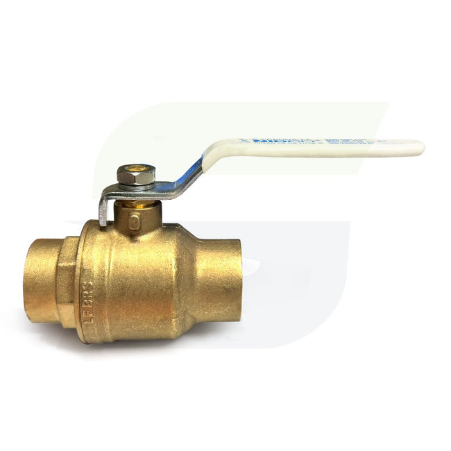 NJ998XB - 1-1/4" Solder Lead-Free Ball Valve - S-FP-600A - Brass