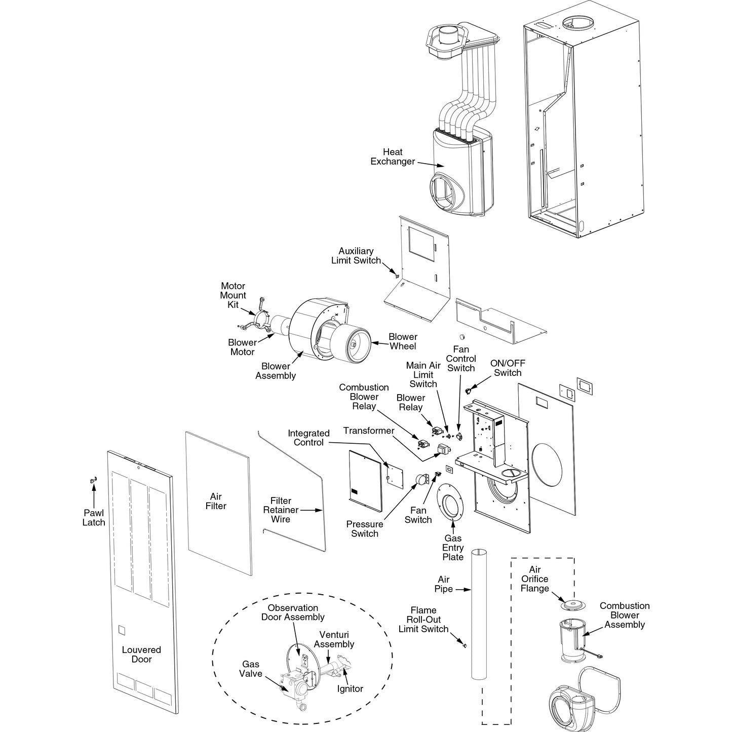 1027352R 3/4 HP Replacement Blower Motor for MG1E070