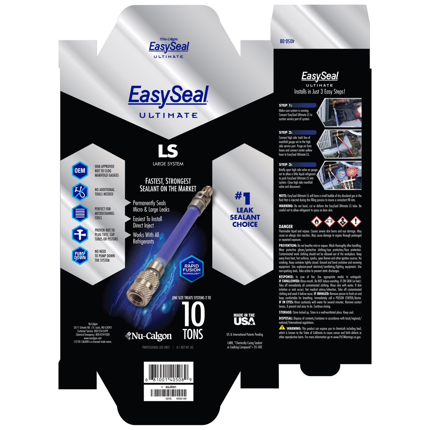 4050-08 - EasySeal Ultimate LS Refrigerant Leak Sealant - 2 to 10 Tons