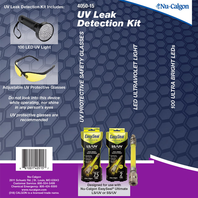 4050-15 - UV Leak Detection Kit - UV Flashlight and Glasses