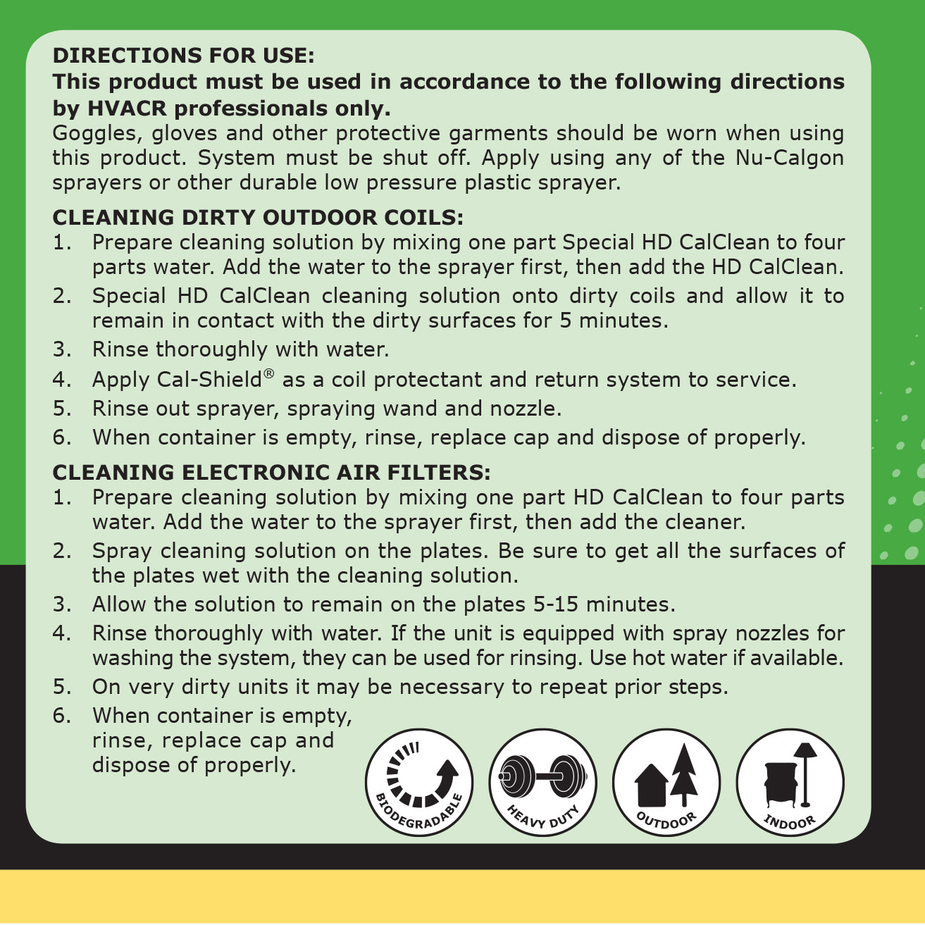 4143-08 - Heavy Duty CalClean Evaporator & Condenser Cleaner - 1 Gallon