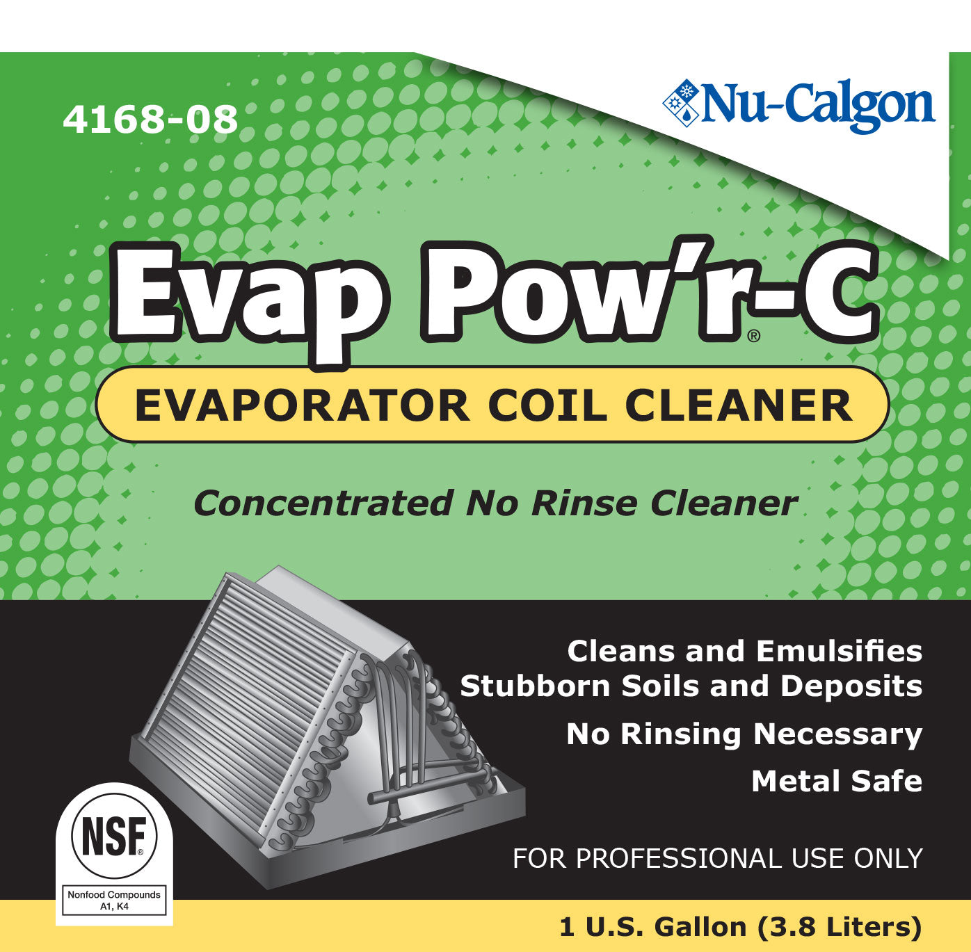 4168-08 - Evap Pow'r No Rinse Coil Cleaner - 1 Gallon