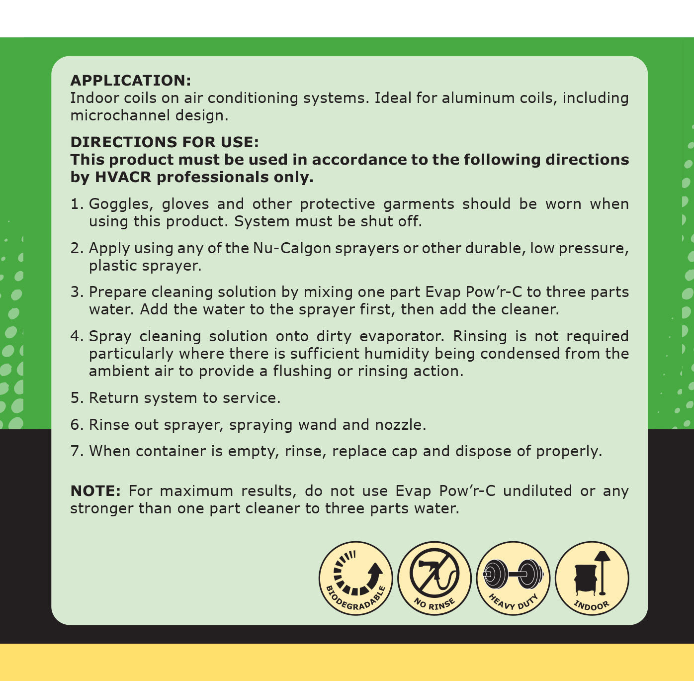 4168-08 - Evap Pow'r No Rinse Coil Cleaner - 1 Gallon