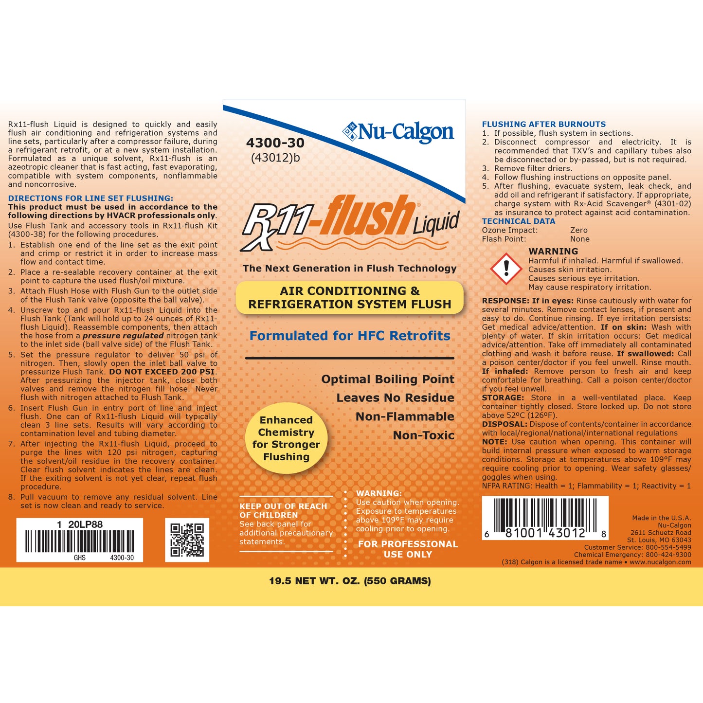 4300-30 - Rx11-Flush AC/R System Flush Liquid - 19.5 oz