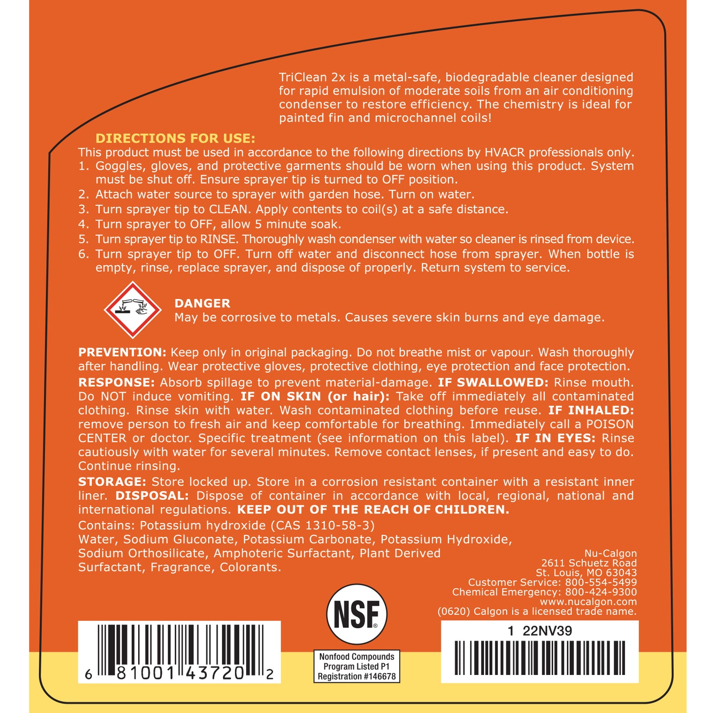 4372-24 - TriClean 2x Concentrate Coil Cleaner with Hose Connector