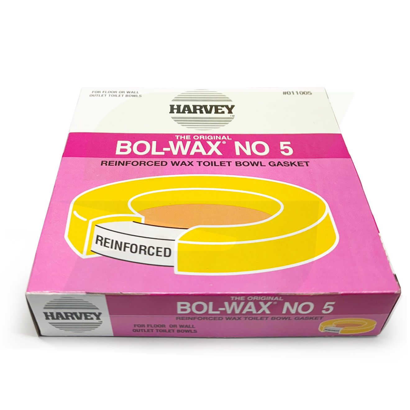 011005 - Harvey Bol-Wax No. 5 Toilet Bowl Wax Ring - 3" or 4"