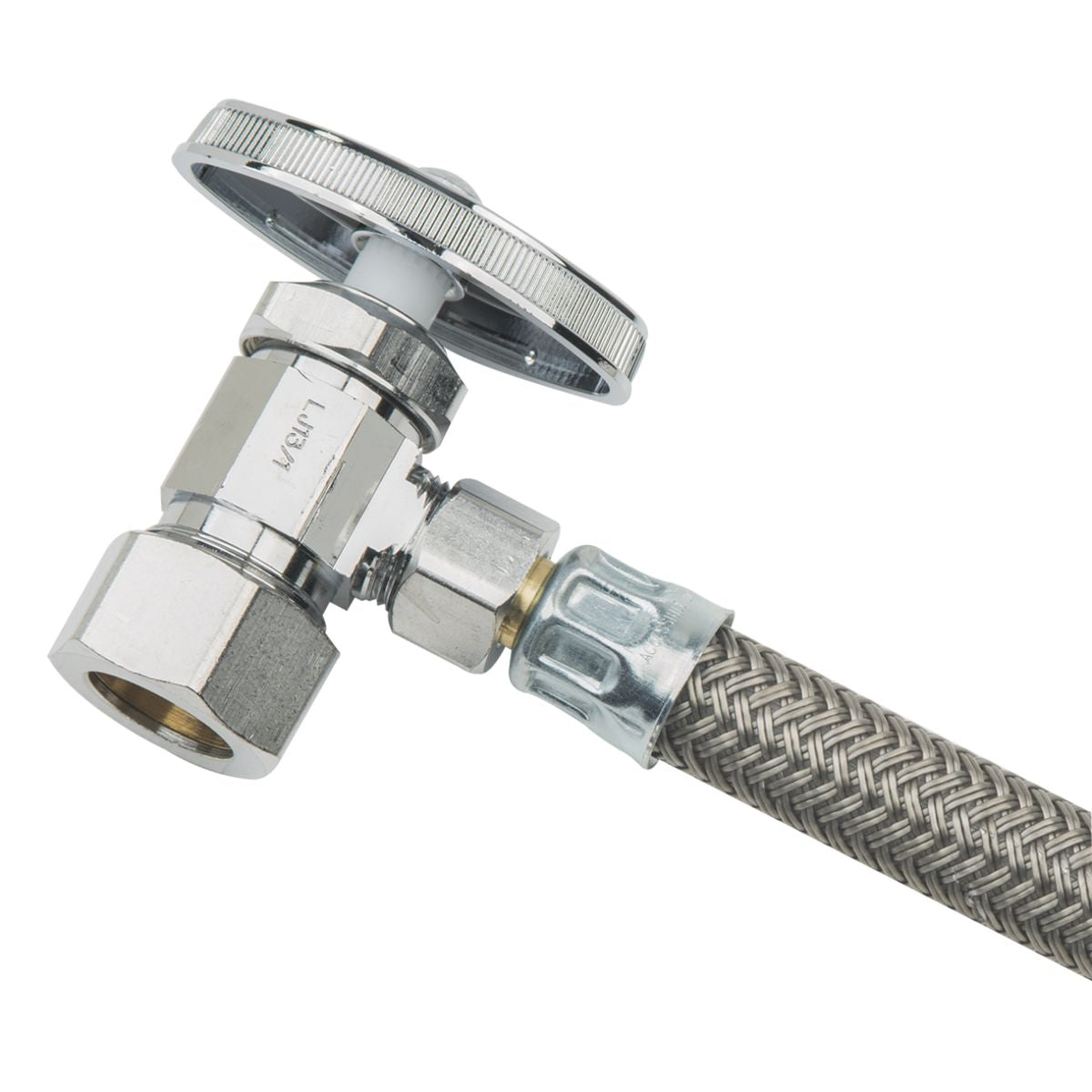 OCR19B12DLX C - Toilet Kit  1/2" Nom Comp x 3/8" O.D. Comp Multi-Turn Angle Valve with 12